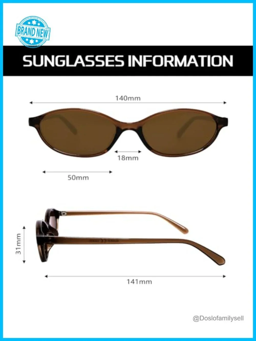 Retro Oval Cat Eye Sunglasses Lightweight Narrow Shades 90s Trendy UV Protection